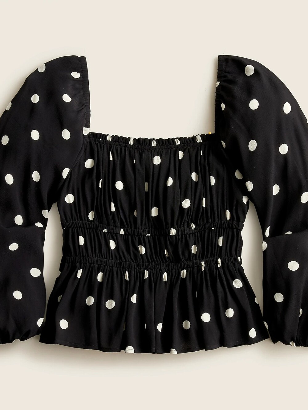 JCrew Puff-sleeve Ruched Drape Top Size Small